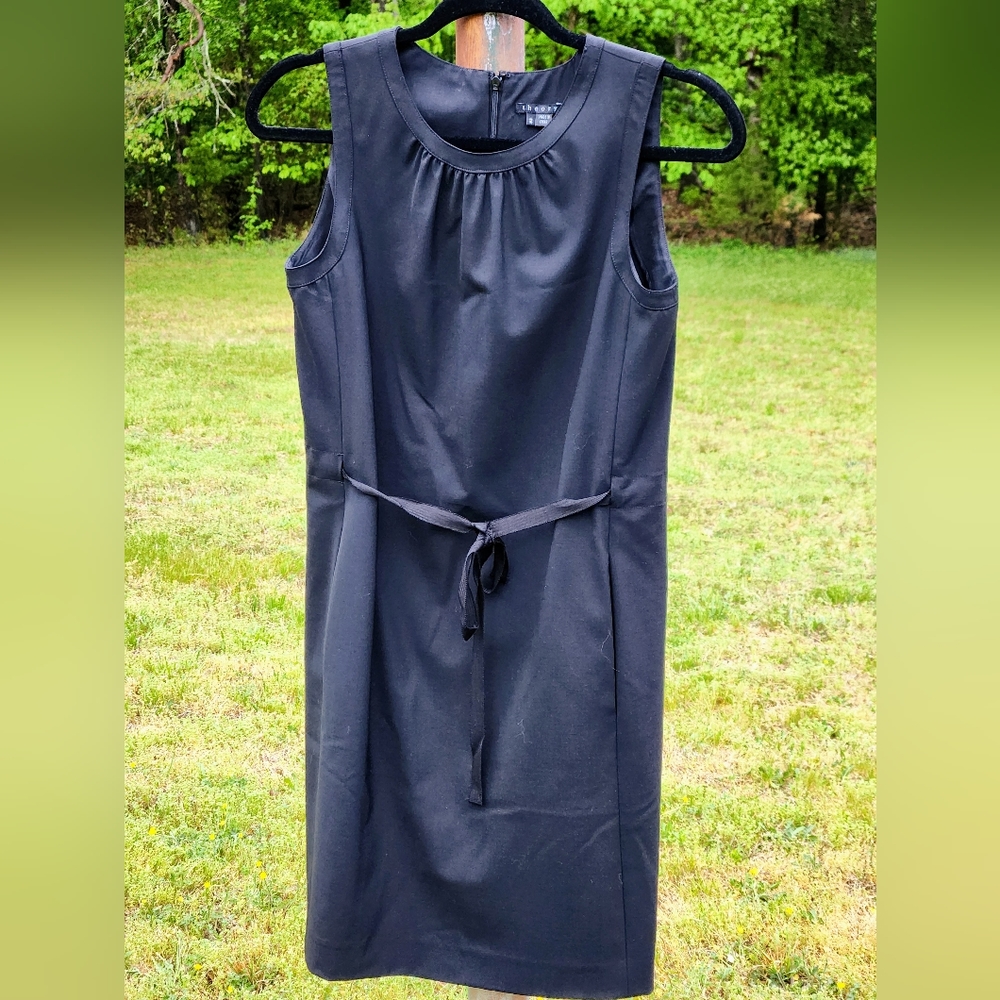 Theory Black Sleeveless Sheath Career Dress 2